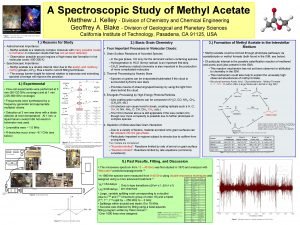 A Spectroscopic Study of Methyl Acetate Matthew J