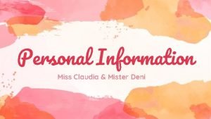 Personal information