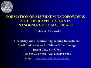 FORMATION OF ALUMINUM NANOPOWDERS AND THEIR APPLICATION IN