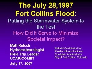 Fort collins flood 1997