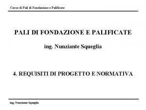 Corso di Pali di Fondazione e Palificate PALI