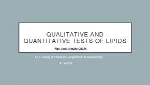 Qualitative tests for lipids lab report
