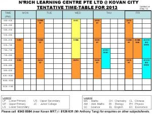 NRICH LEARNING CENTRE PTE LTD KOVAN CITY Updated