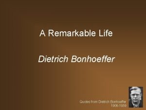 Dietrich bonhoeffer quotes on discipleship