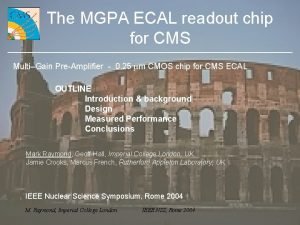 The MGPA ECAL readout chip for CMS MultiGain