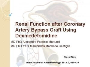 Renal Function after Coronary Artery Bypass Graft Using