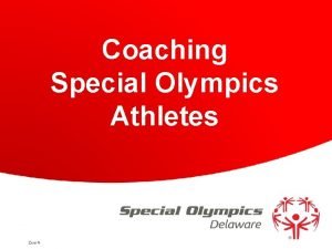 Coaching Special Olympics Athletes ZeroG Use PeopleFirst Language