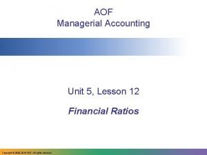 Unit 5 lesson 2 financial accountings