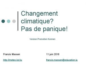 Changement climatique Pas de panique Version Promotion Konnen