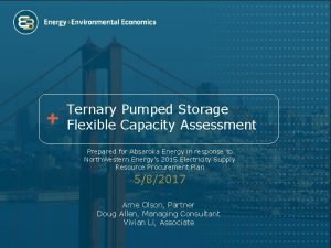 Ternary Pumped Storage Flexible Capacity Assessment Prepared for