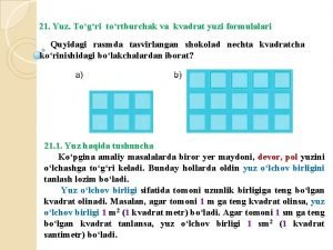 Yuzani topish formulasi matematika