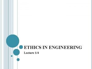 ETHICS IN ENGINEERING Lecture 14 WHAT IS MEANT