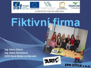 Fiktivn firma Ing Alena Zitov Ing Alena Nechutov