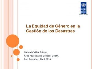 La Equidad de Gnero en la Gestin de