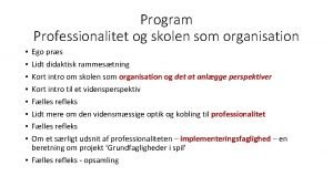 Professionalitet Professionalitet
