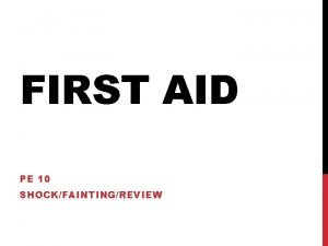 First aid for fainting with pictures