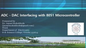 Dac interface with 8051