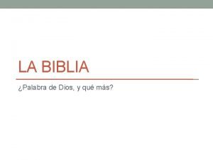 Subdivisiones de la biblia