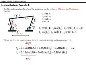 Nonlinear equations