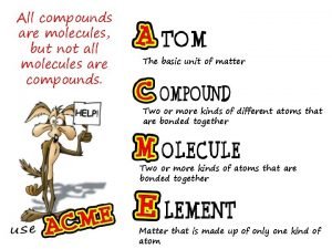 All compounds are molecules