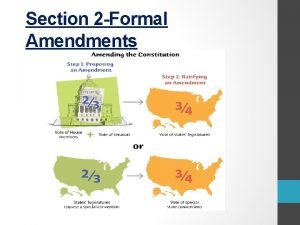 Section 2 Formal Amendments Amending the Constitution The