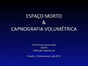 Espaço morto fisiológico