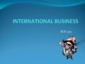 International business transactions outline