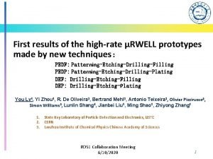 First results of the highrate RWELL prototypes made