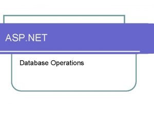 ASP NET Database Operations Sorting with Repeater For