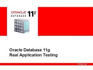 Oracle real application testing