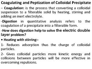 Difference between colloidal and crystalline precipitate
