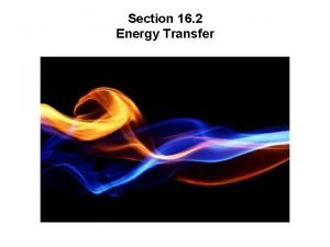 Section 16 2 Energy Transfer Conduction Transfer of