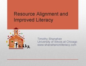 Resource Alignment and Improved Literacy Timothy Shanahan University