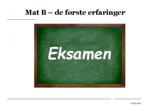 Mindstekravsopgaver matematik b