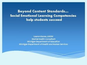 Social emotional learning standards michigan