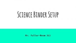Science binder cover