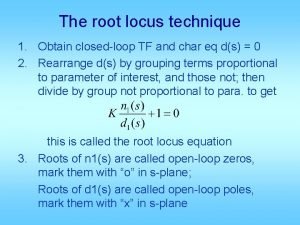 Root-locus techniques