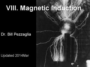 VIII Magnetic Induction Dr Bill Pezzaglia Updated 2014