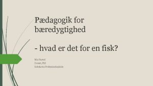 Pdagogik for bredygtighed hvad er det for en