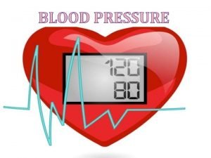 Blood pressure is the force or pressure of