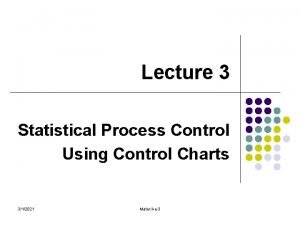 Control chart selection Control chart selection