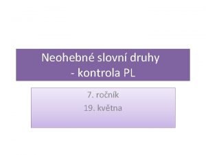 Neohebné slovní druhy