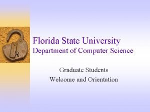 Florida state university computer science faculty