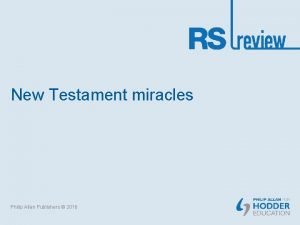 New Testament miracles Philip Allan Publishers 2016 The