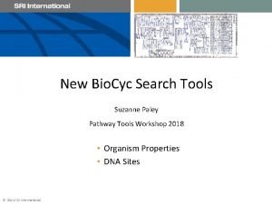 New Bio Cyc Search Tools Suzanne Paley Pathway