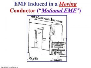 EMF Induced in a Moving Conductor Motional EMF
