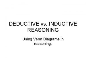 Inductive and deductive reasoning venn diagram