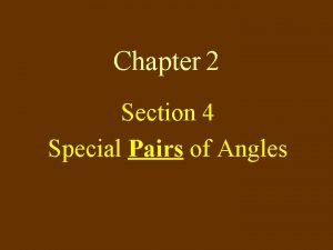 2-4 special pairs of angles
