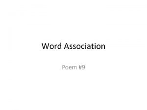 Word association word list