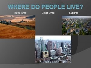 Urban and suburban